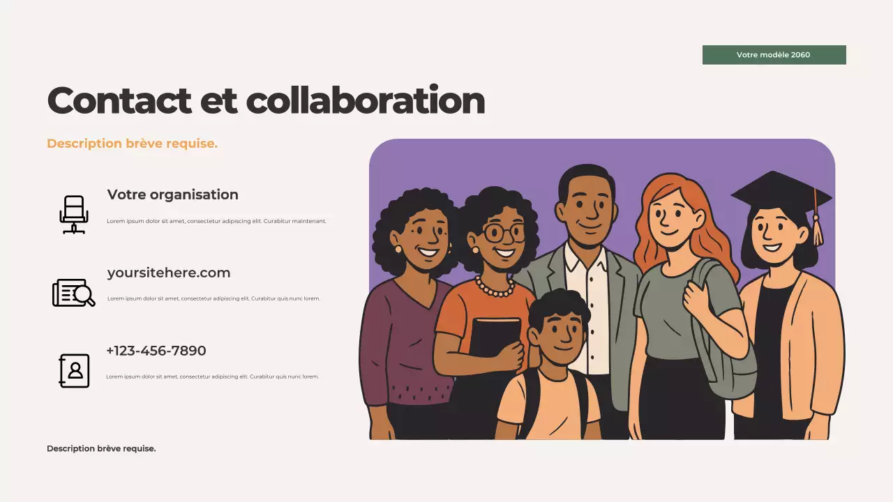 Présentation illustrée des valeurs familiales d'Orange