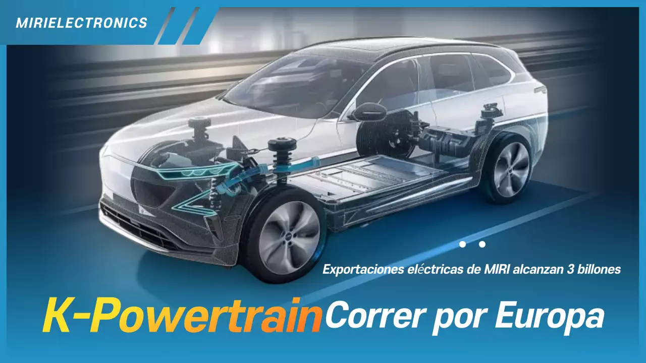 Anuncio de coche eléctrico moderno azul
