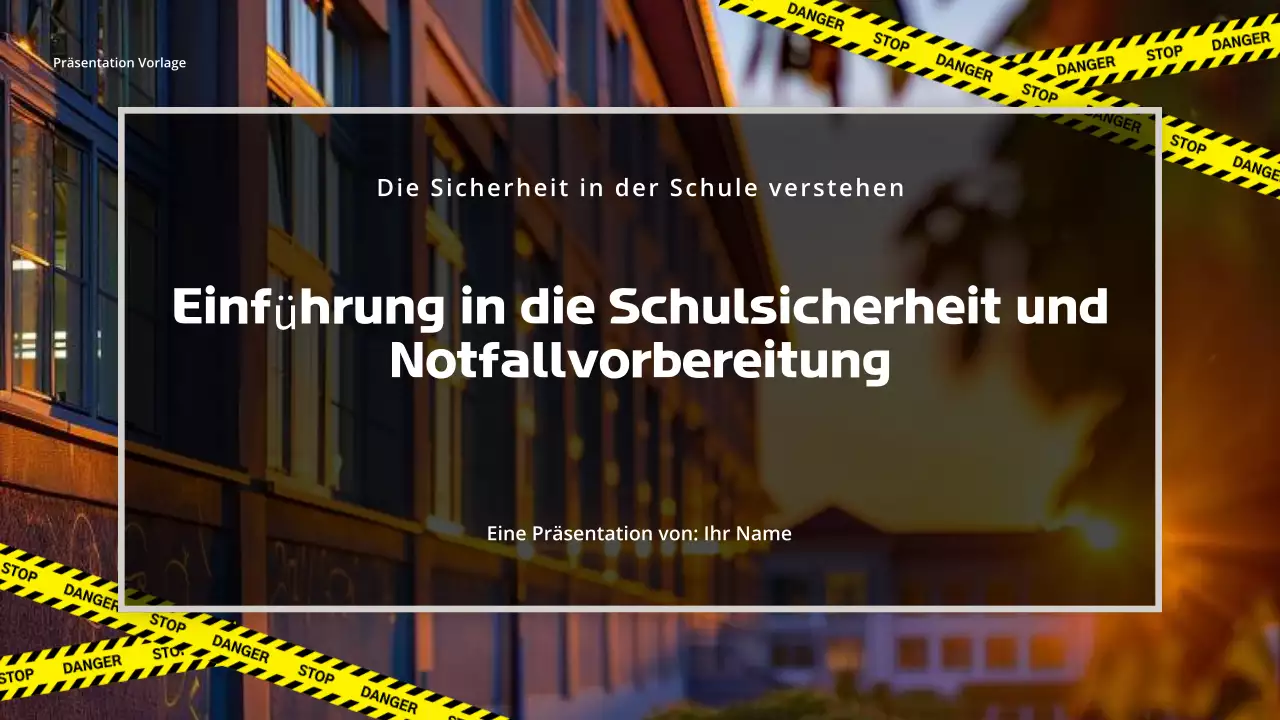 Orange Professional Sicherheit in der Schule Präsentation