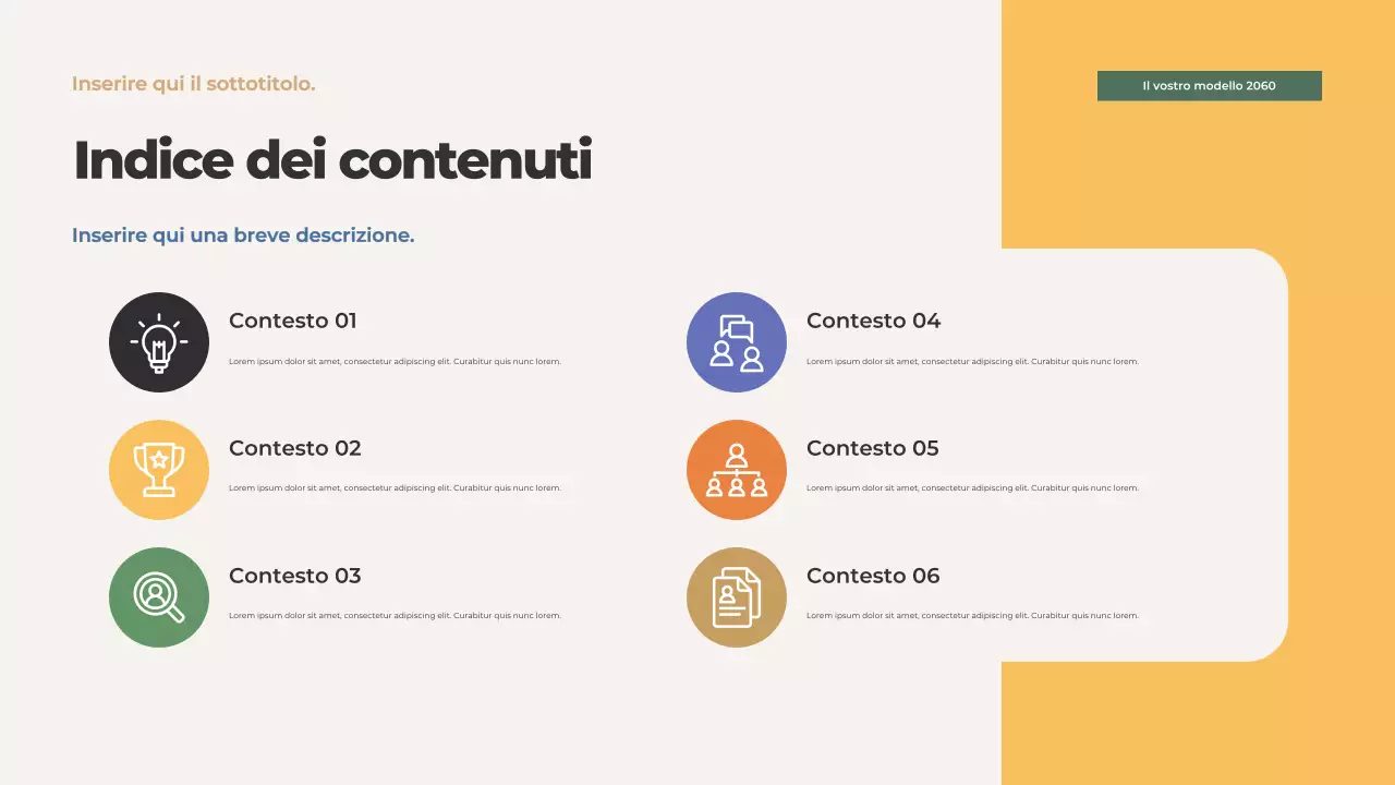 Presentazione illustrata dei valori familiari di Orange