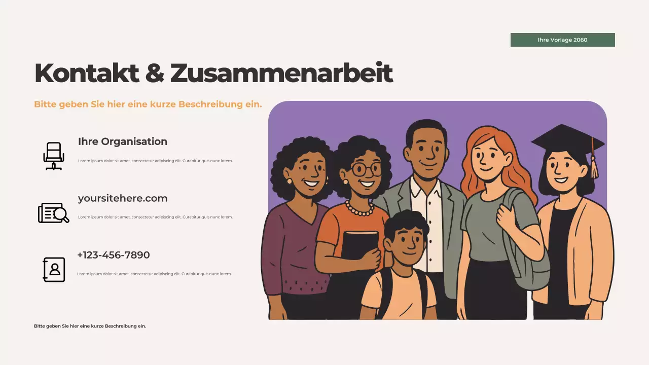 Orange Illustrierte Familienwerte Präsentation