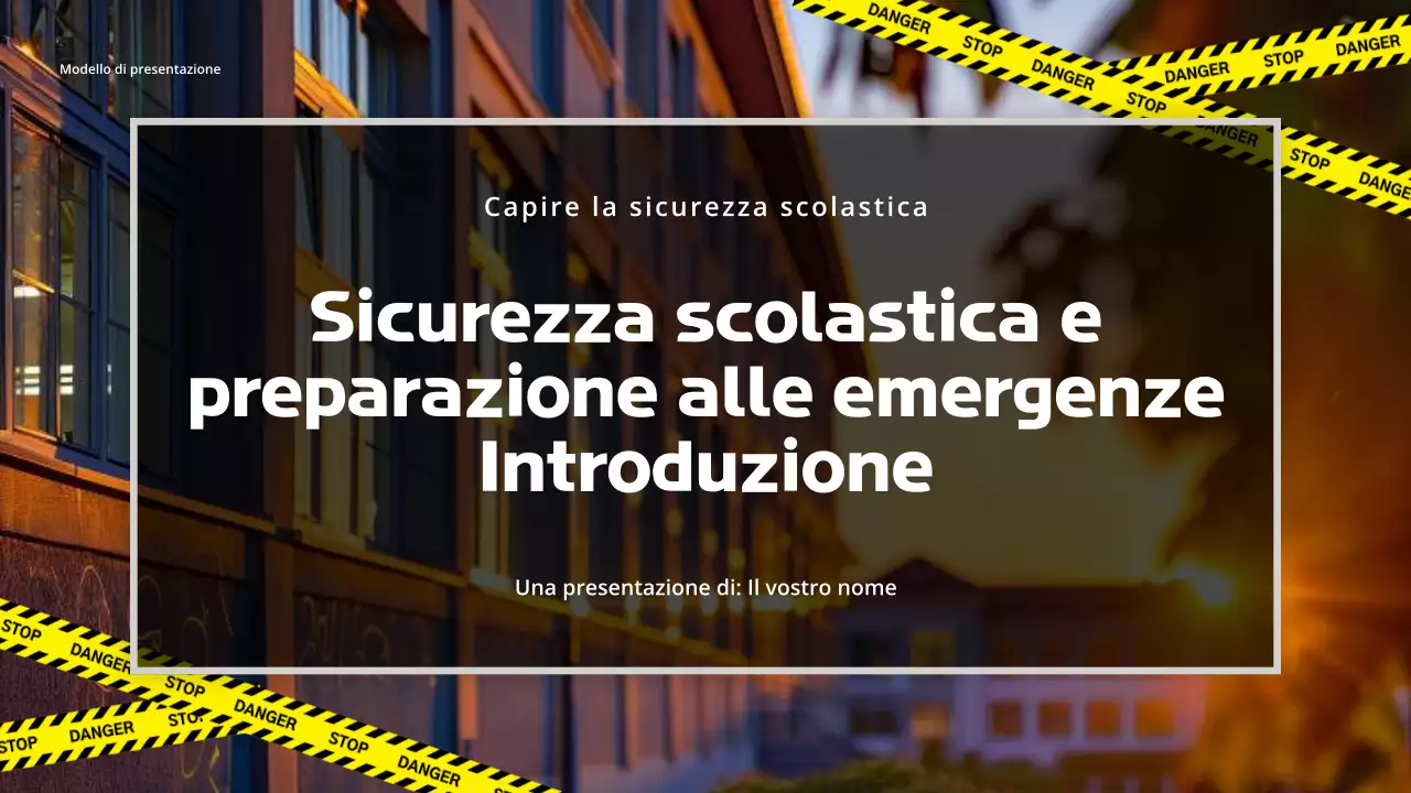 Presentazione sulla sicurezza professionale a scuola di Orange