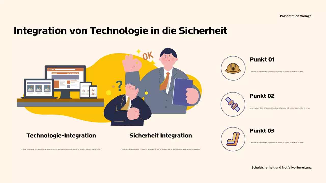 Orange Professional Sicherheit in der Schule Präsentation