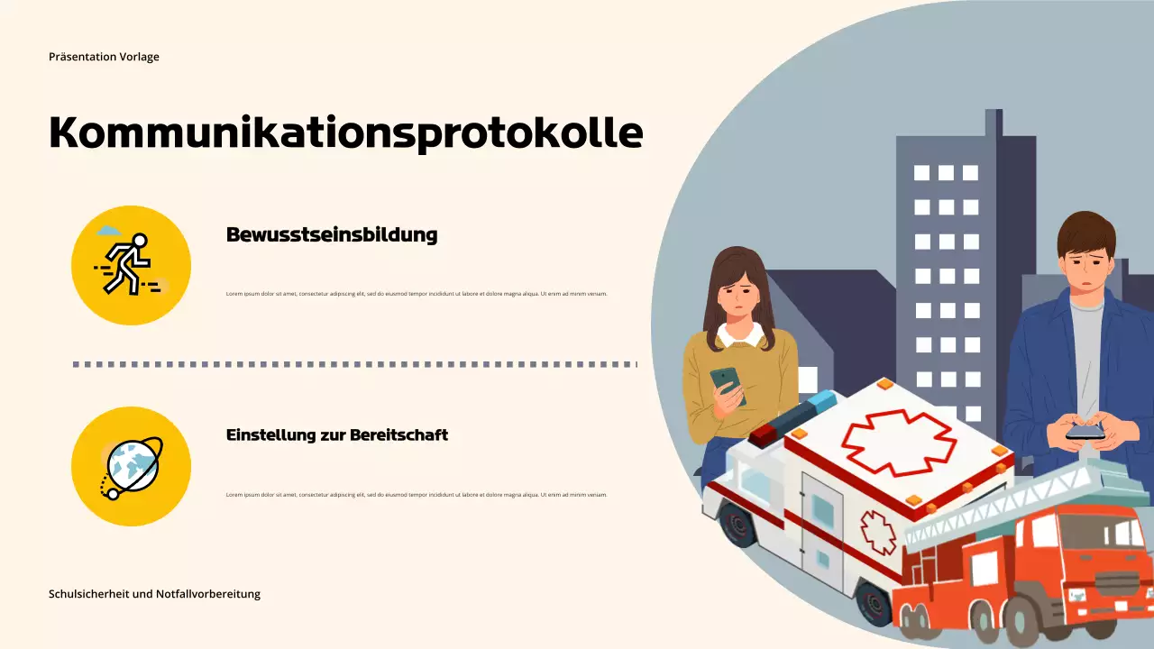 Orange Professional Sicherheit in der Schule Präsentation