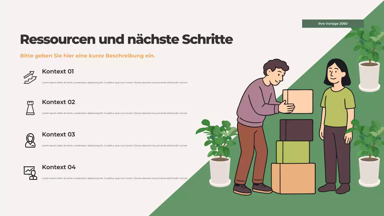 Orange Illustrierte Familienwerte Präsentation