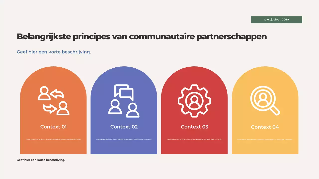 Presentatie over oranje geïllustreerde familiewaarden