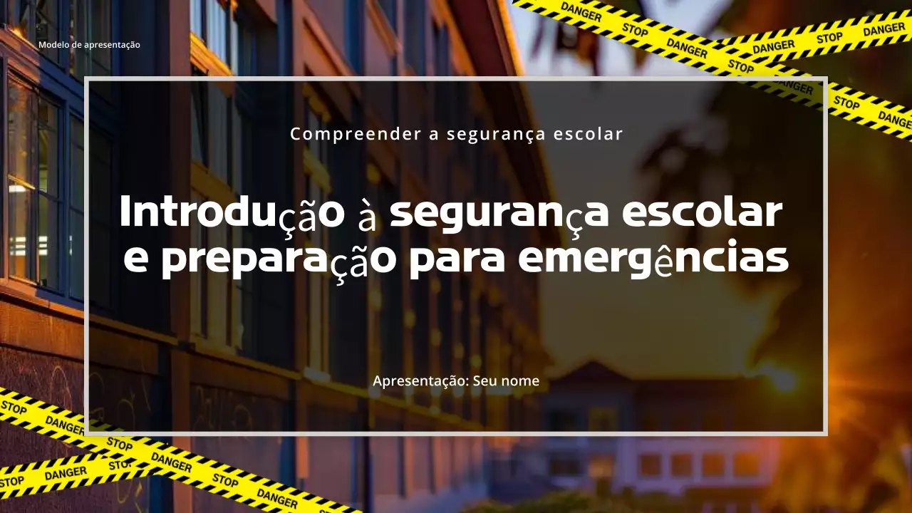 Apresentação sobre Segurança Profissional na Escola Laranja