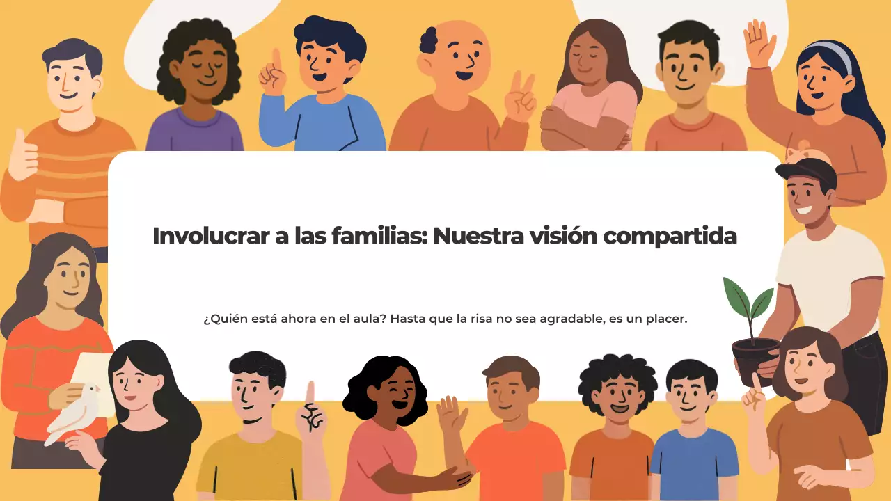 Presentación ilustrada de los valores familiares de Orange