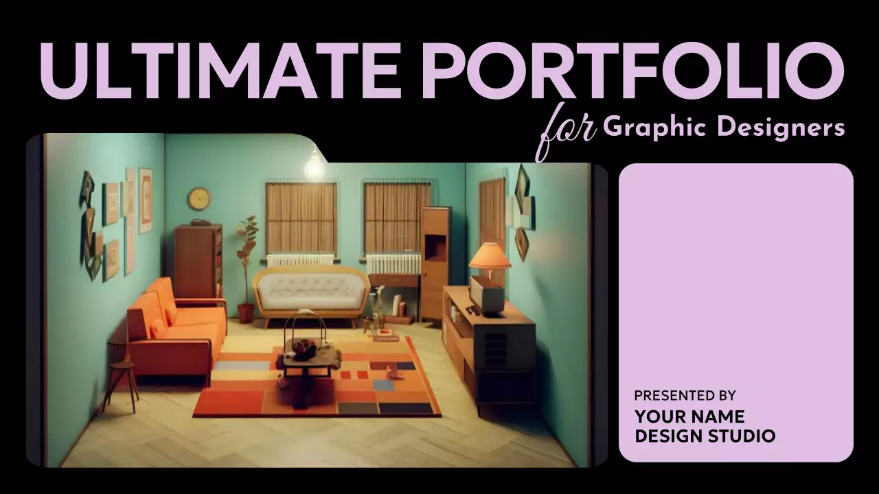 Teal Modern Graphic Design Portfolio Presentation