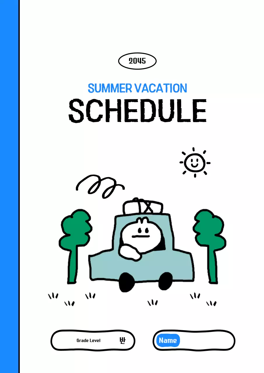 Sky Blue Simple Kế hoạch kỳ nghỉ