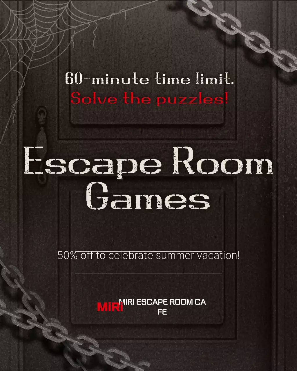 Red and Black Fantasy Escape Room Game Promotion