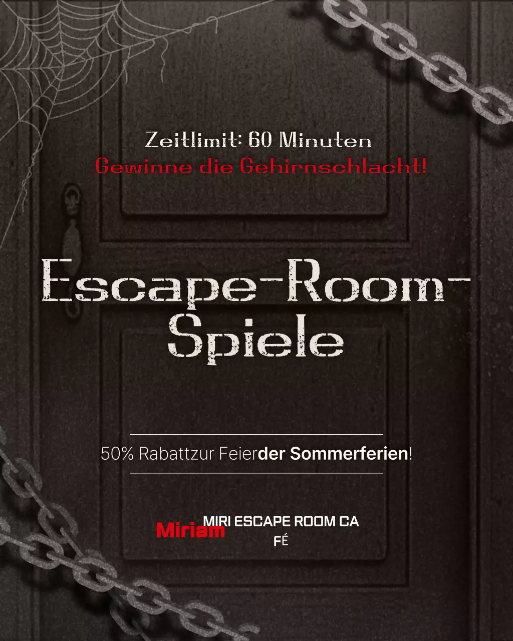 Aktion für das Red and Black Fantasy Escape Room-Spiel