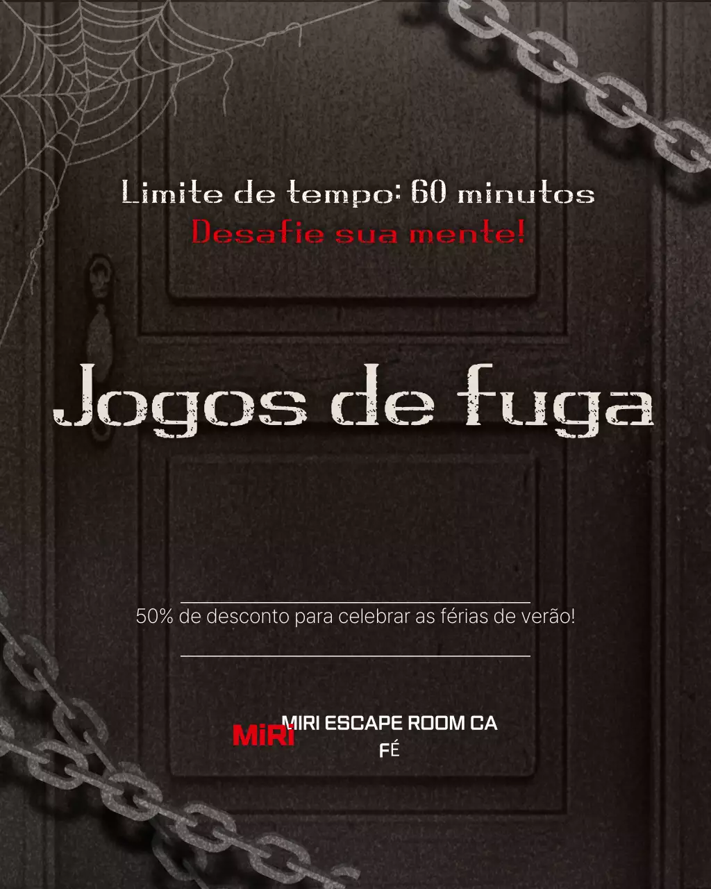 Promoção do jogo Red and Black Fantasy Escape Room