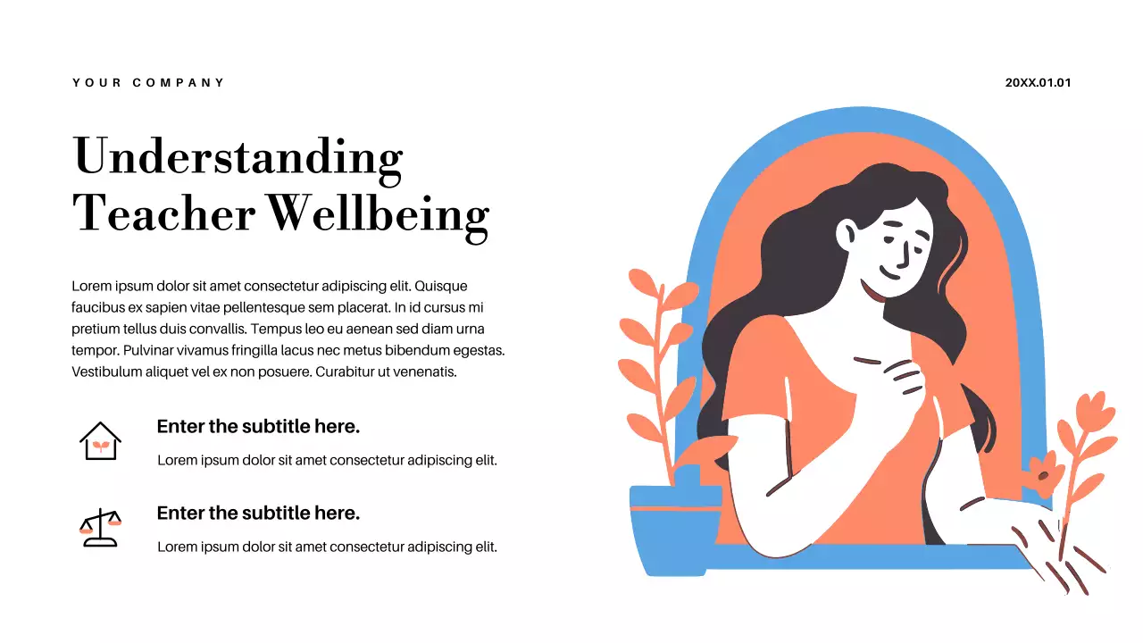 Pastel Abstract Teacher Wellbeing Lecture Presentation