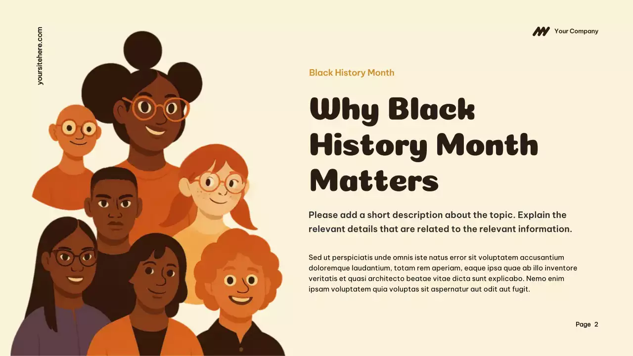 Orange Cultural Black History Lecture Presentation