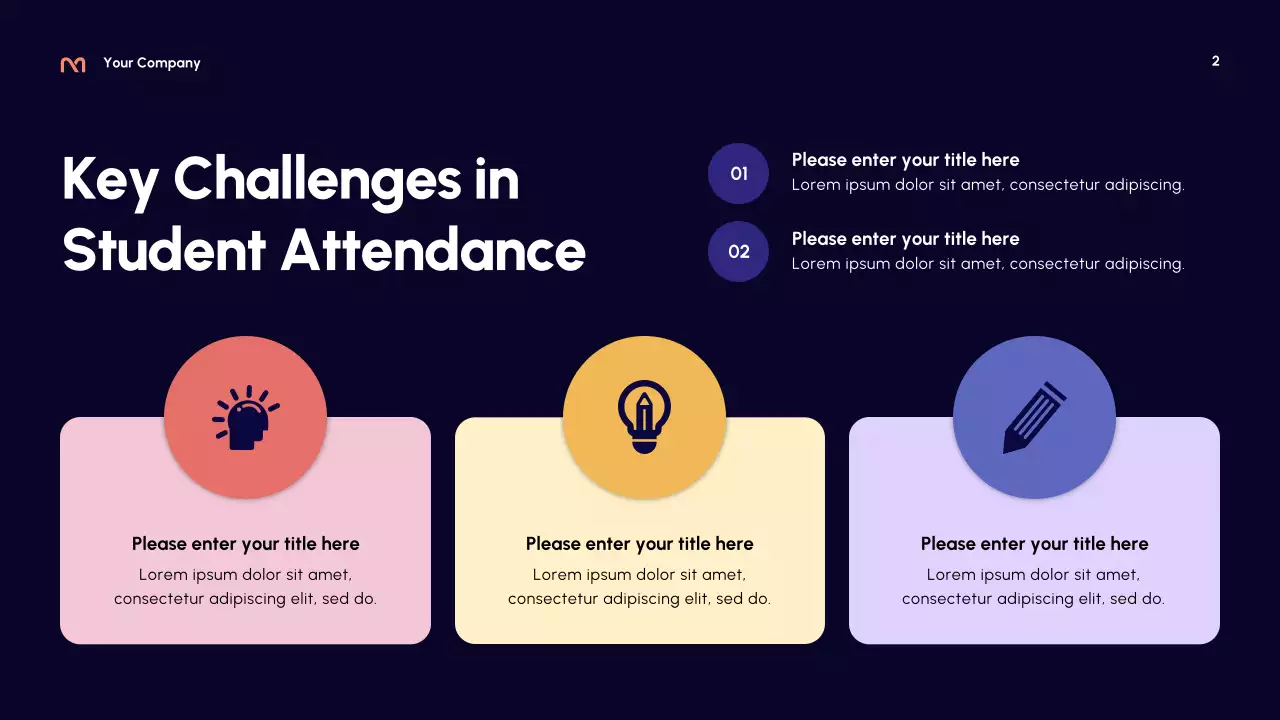Purple Modern Student Improvement Presentation