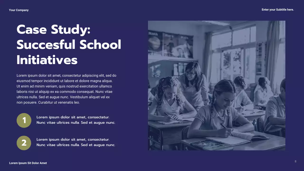 Blue Modern Education School Case Study Presentation