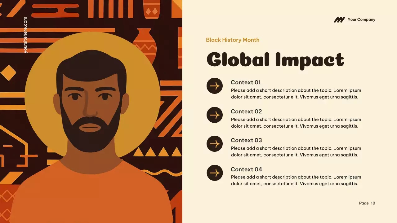 Orange Cultural Black History Lecture Presentation