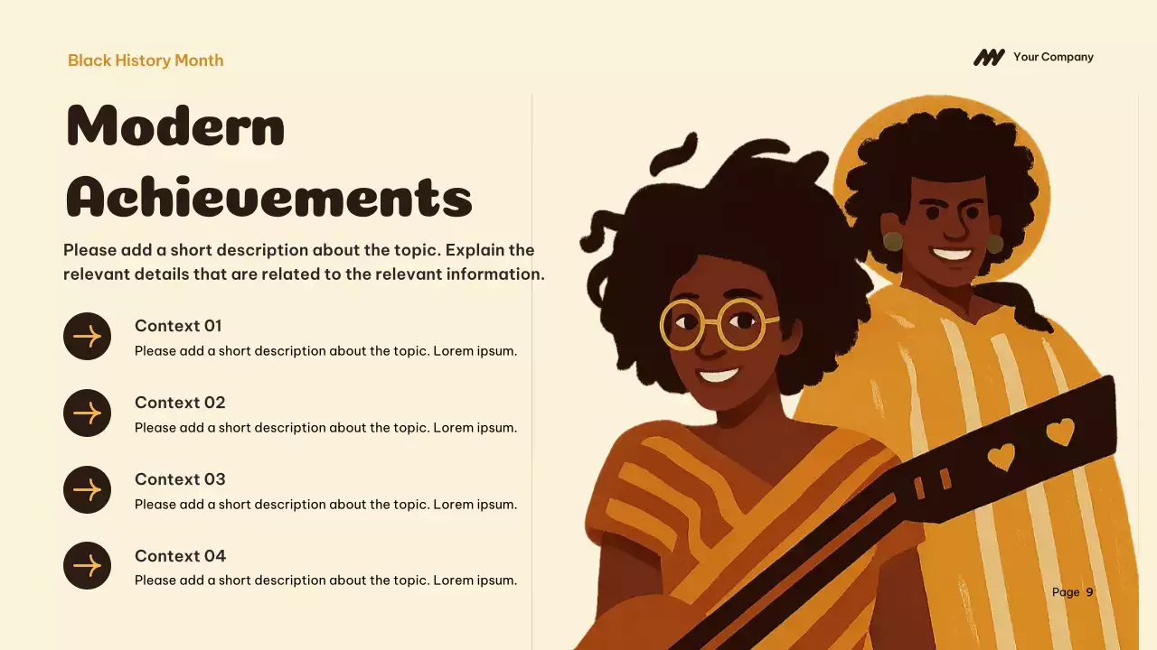 Orange Cultural Black History Lecture Presentation