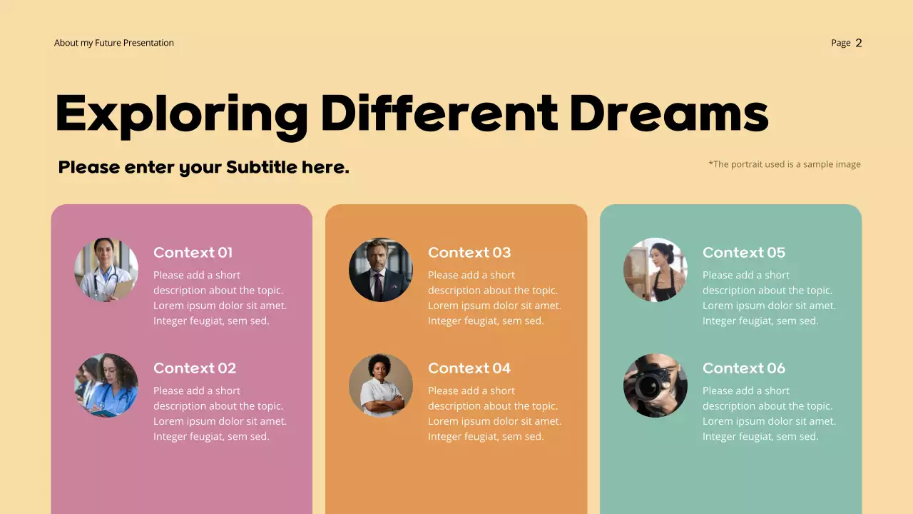 Orange Dreamy Personal Future and Goals Presentation