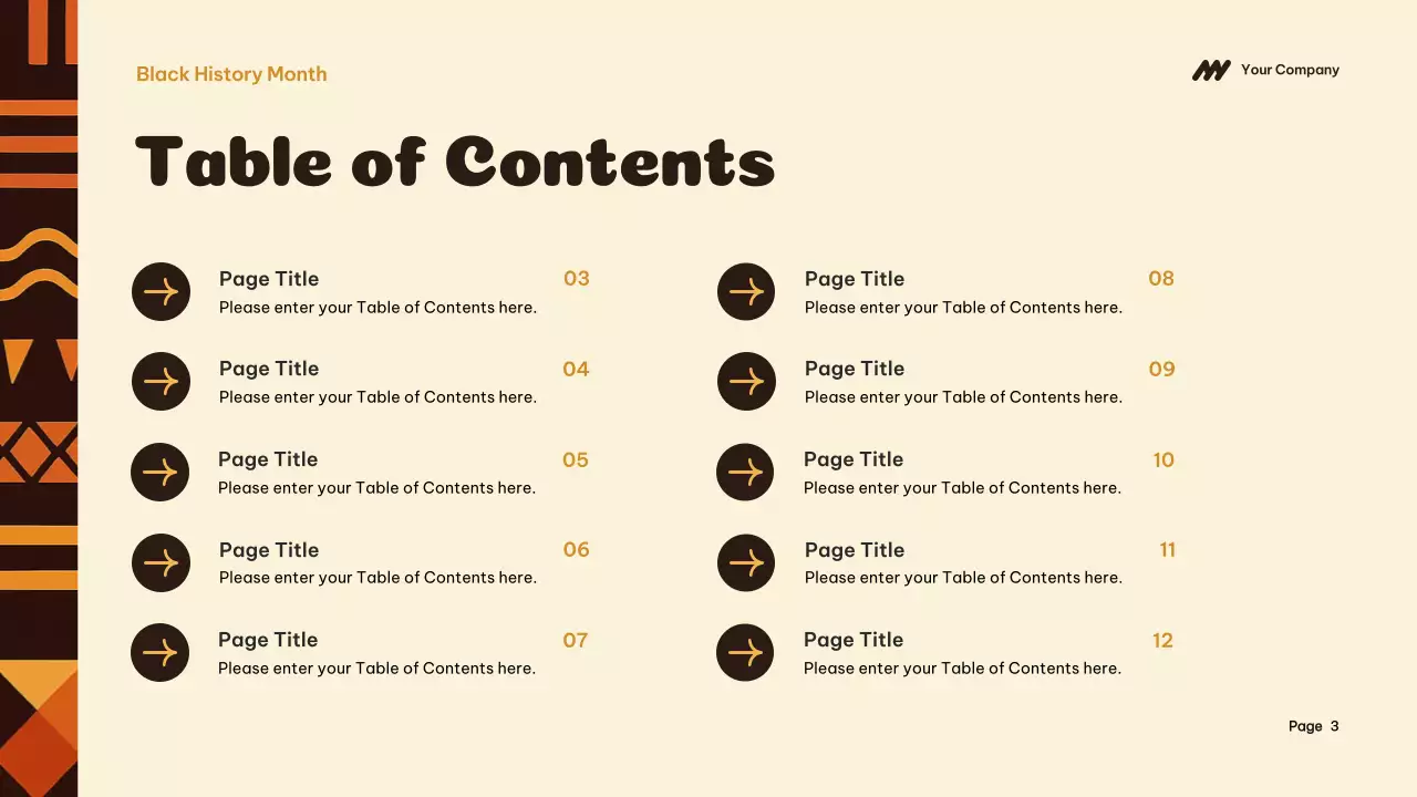 Orange Cultural Black History Lecture Presentation