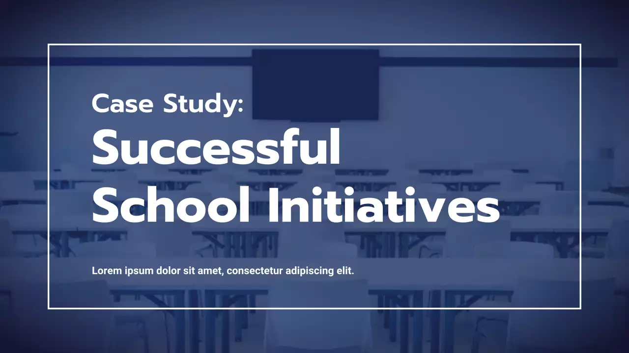 Blue Modern Education School Case Study Presentation