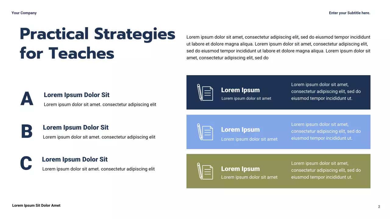 Blue Modern Education School Case Study Presentation