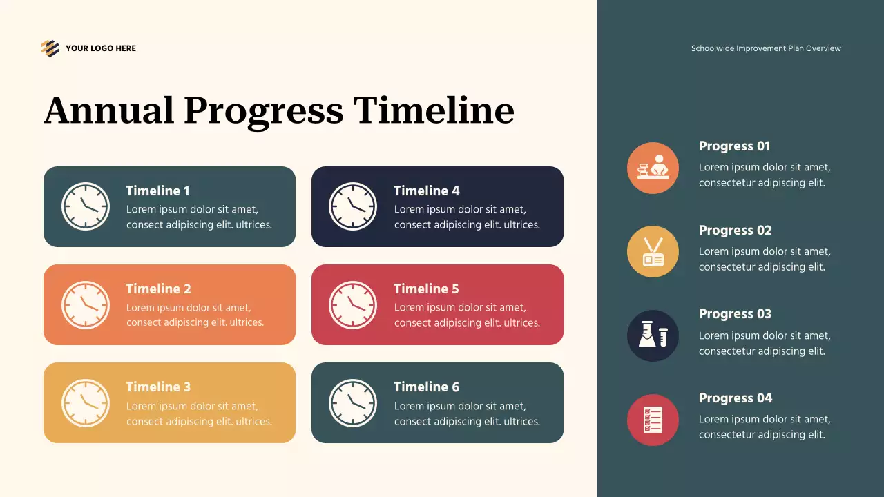 Teal Abstract Schoolwide Improvement Plan Overview Presentation