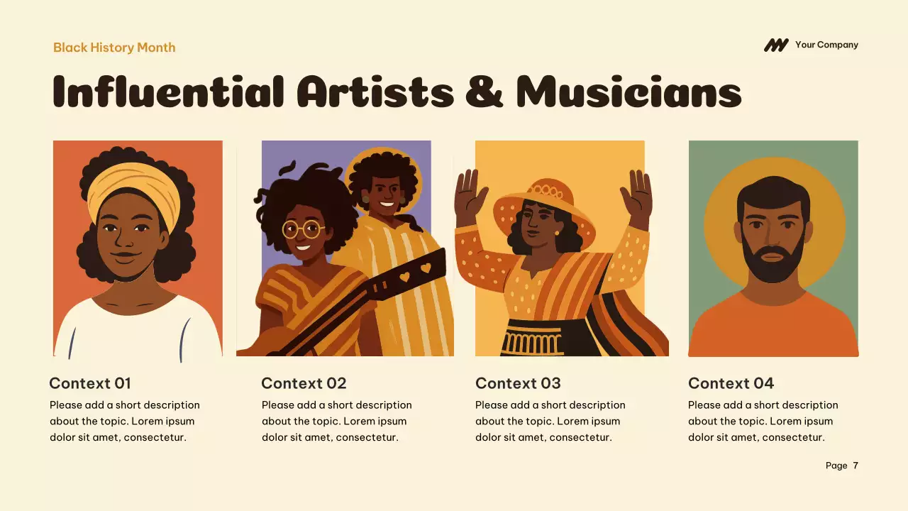 Orange Cultural Black History Lecture Presentation