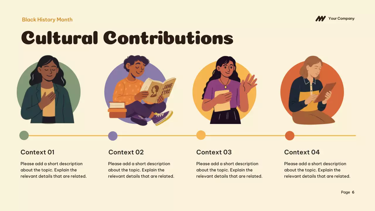 Orange Cultural Black History Lecture Presentation