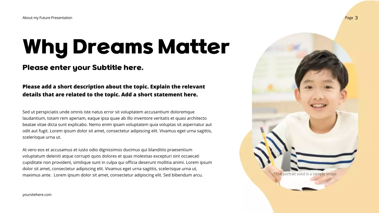 Orange Dreamy Personal Future and Goals Presentation