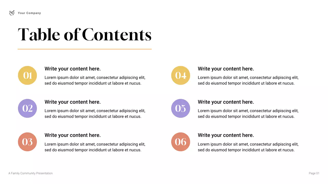 Simple Modern Family Community Presentation