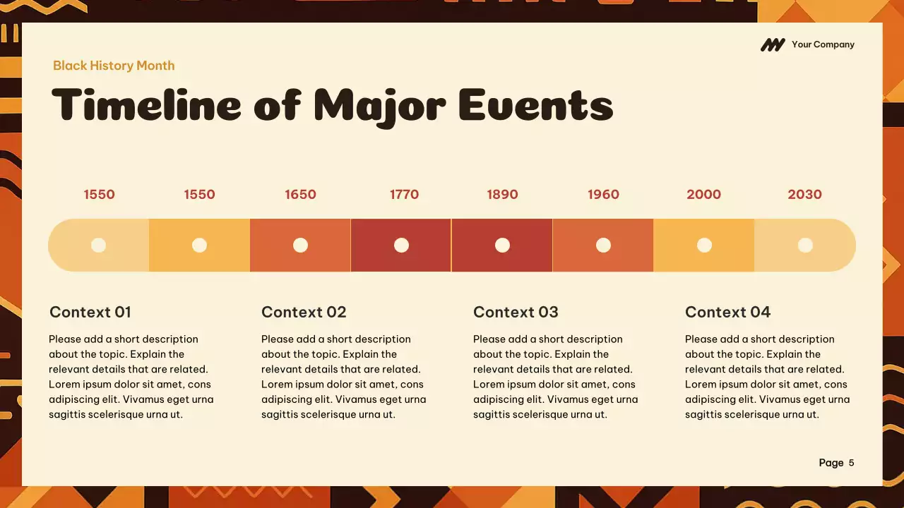 Orange Cultural Black History Lecture Presentation