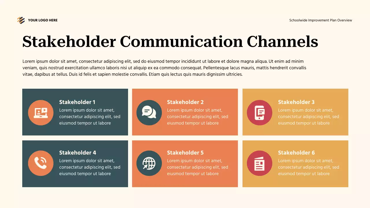 Teal Abstract Schoolwide Improvement Plan Overview Presentation