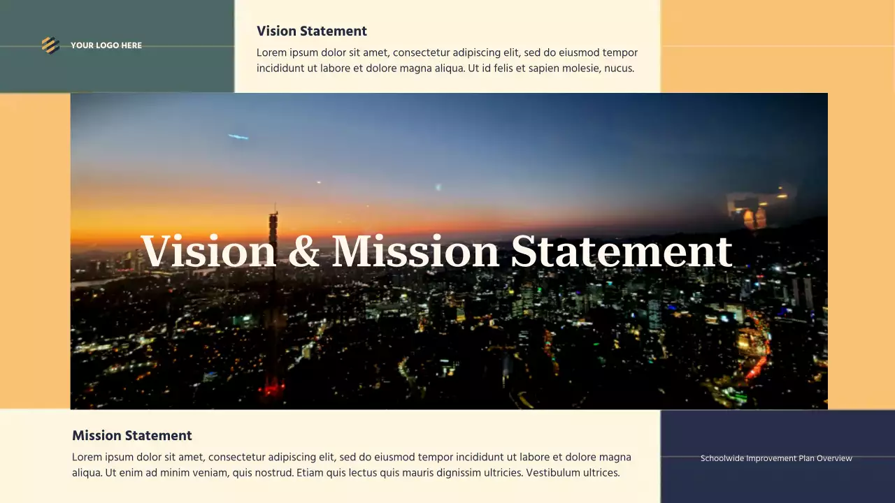 Teal Abstract Schoolwide Improvement Plan Overview Presentation