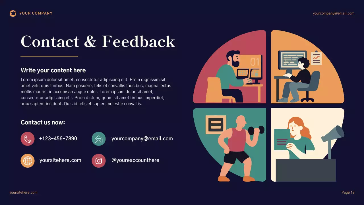 Blue Geometric Schoolwide Improvement Plan Overview Presentation