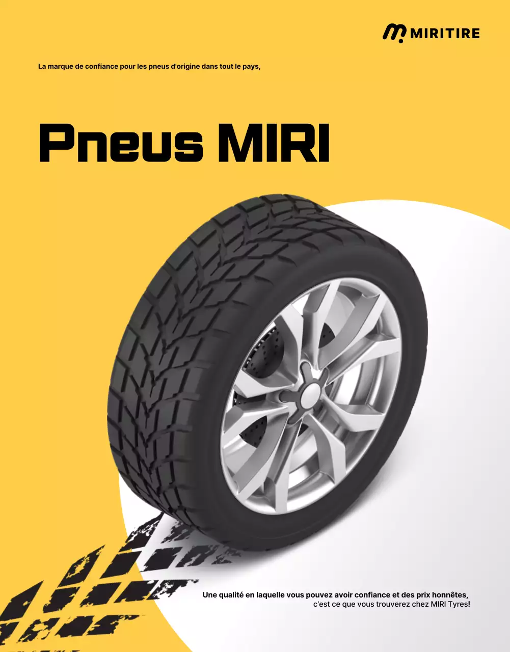 Publicité pour une voiture moderne jaune