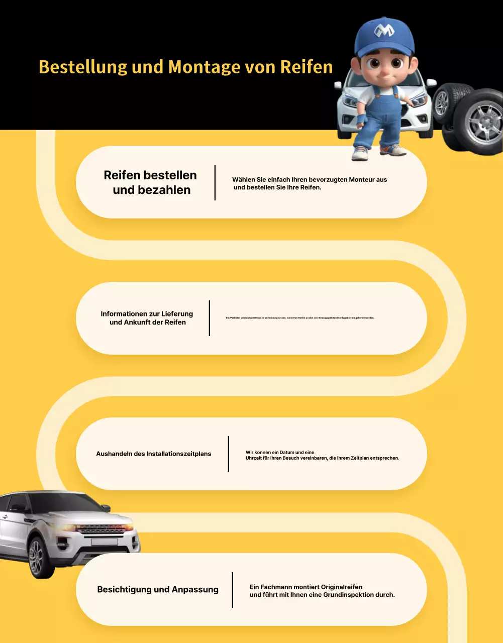 Gelbe moderne Autowerbung