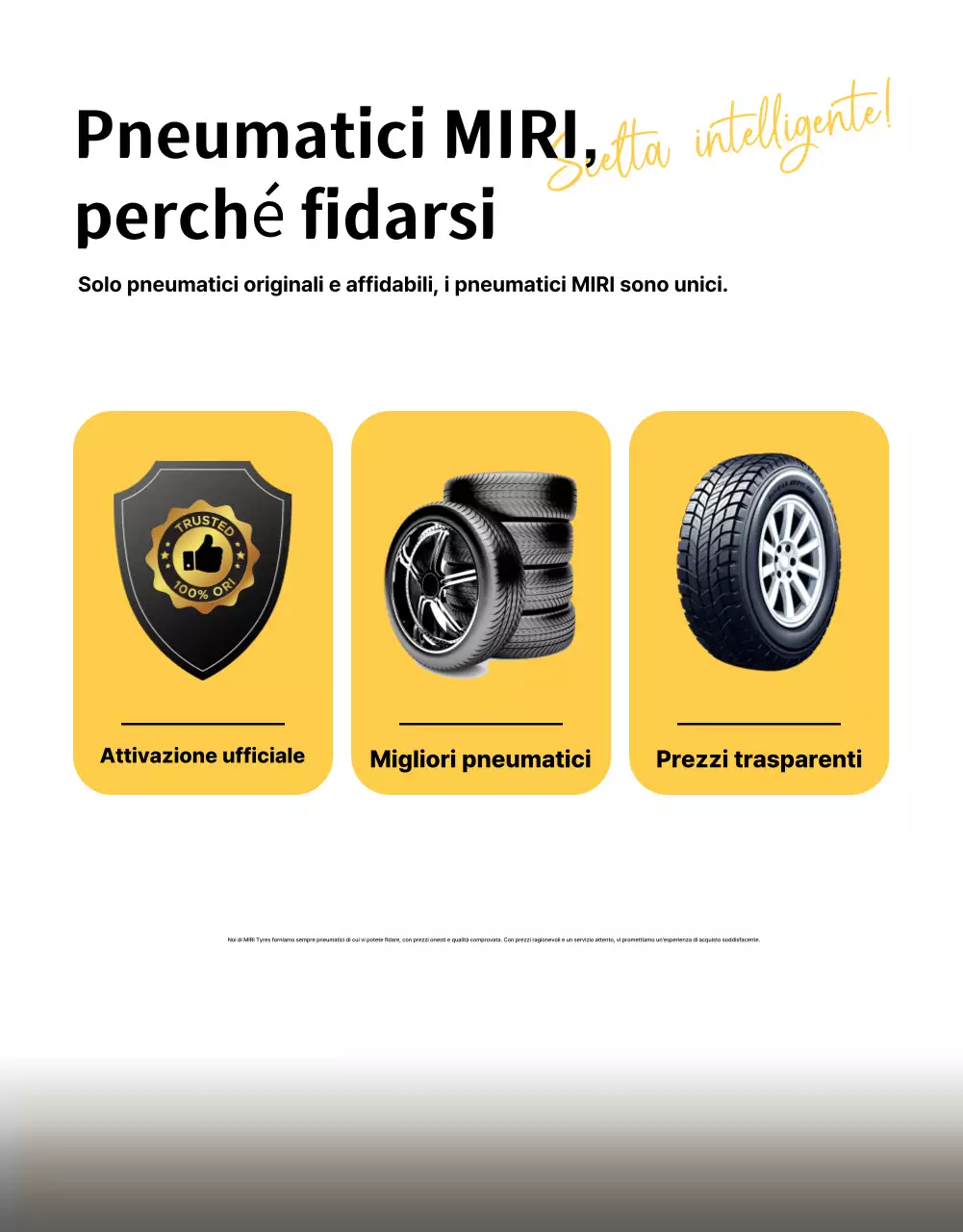 Pubblicità di un'auto moderna gialla