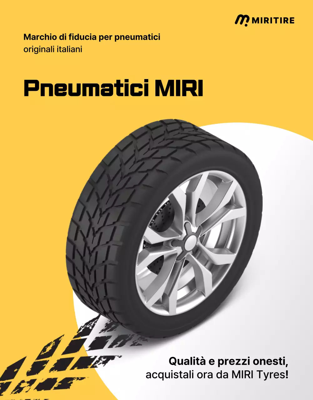 Pubblicità di un'auto moderna gialla