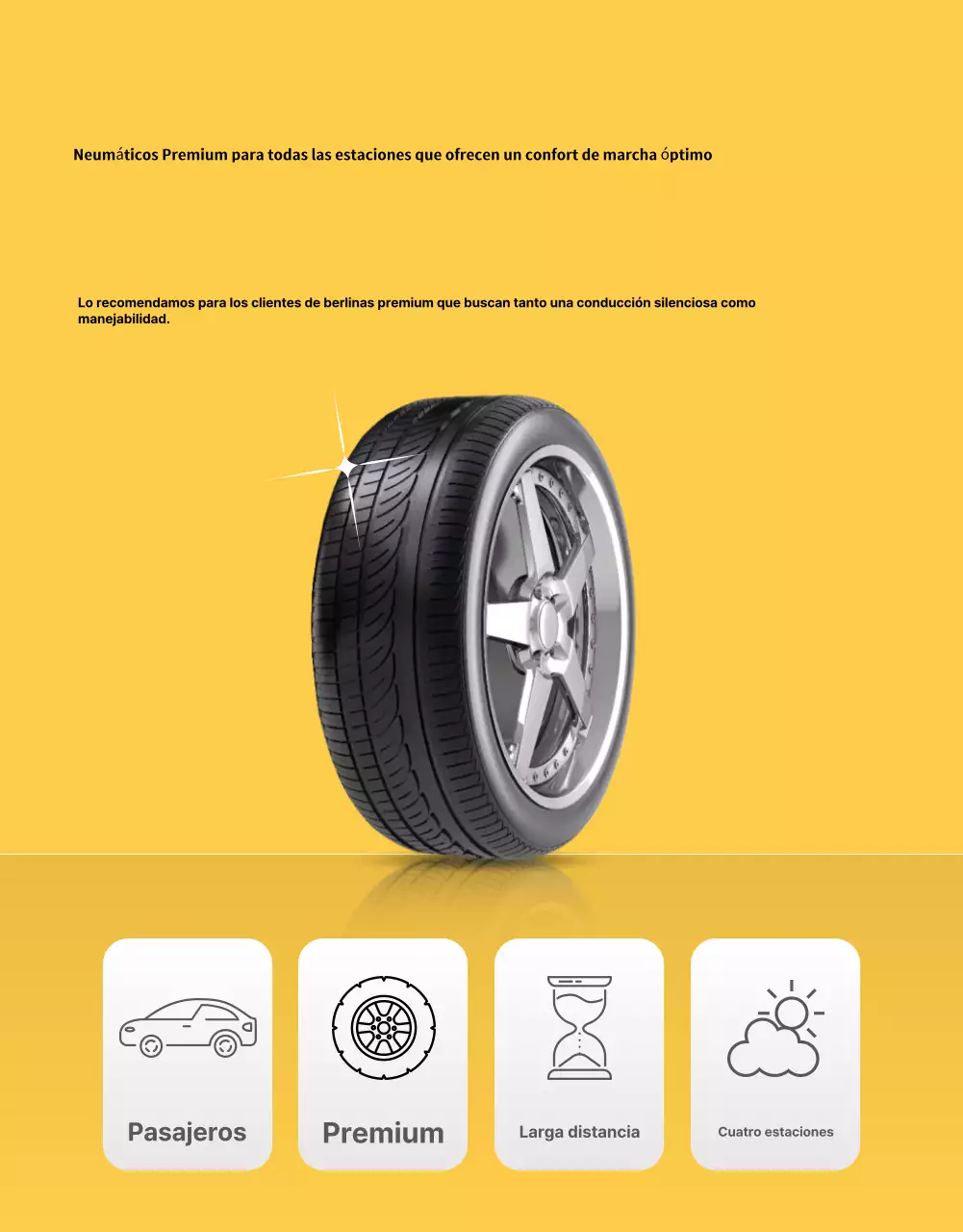 Anuncio de coche moderno amarillo