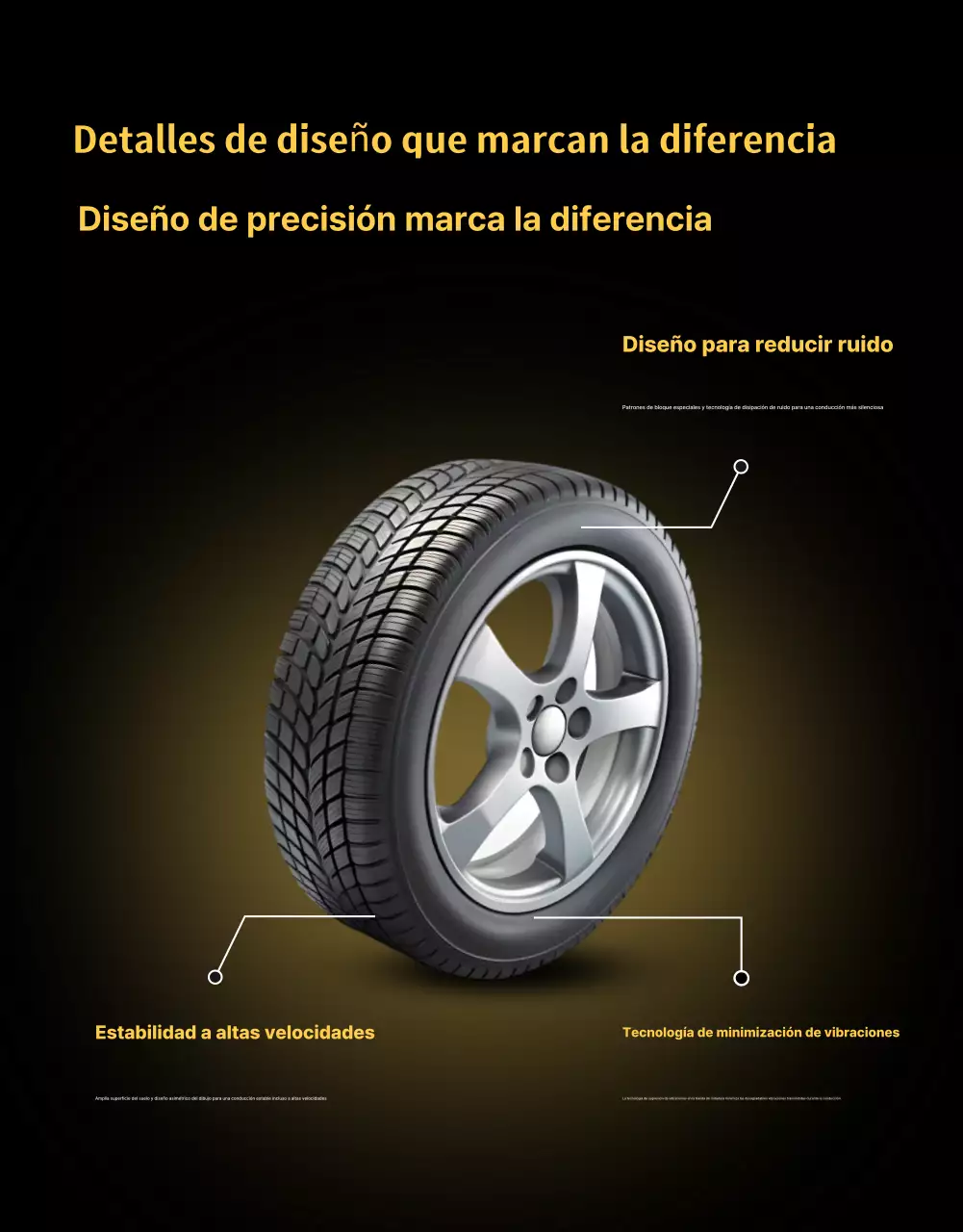 Anuncio de coche moderno amarillo