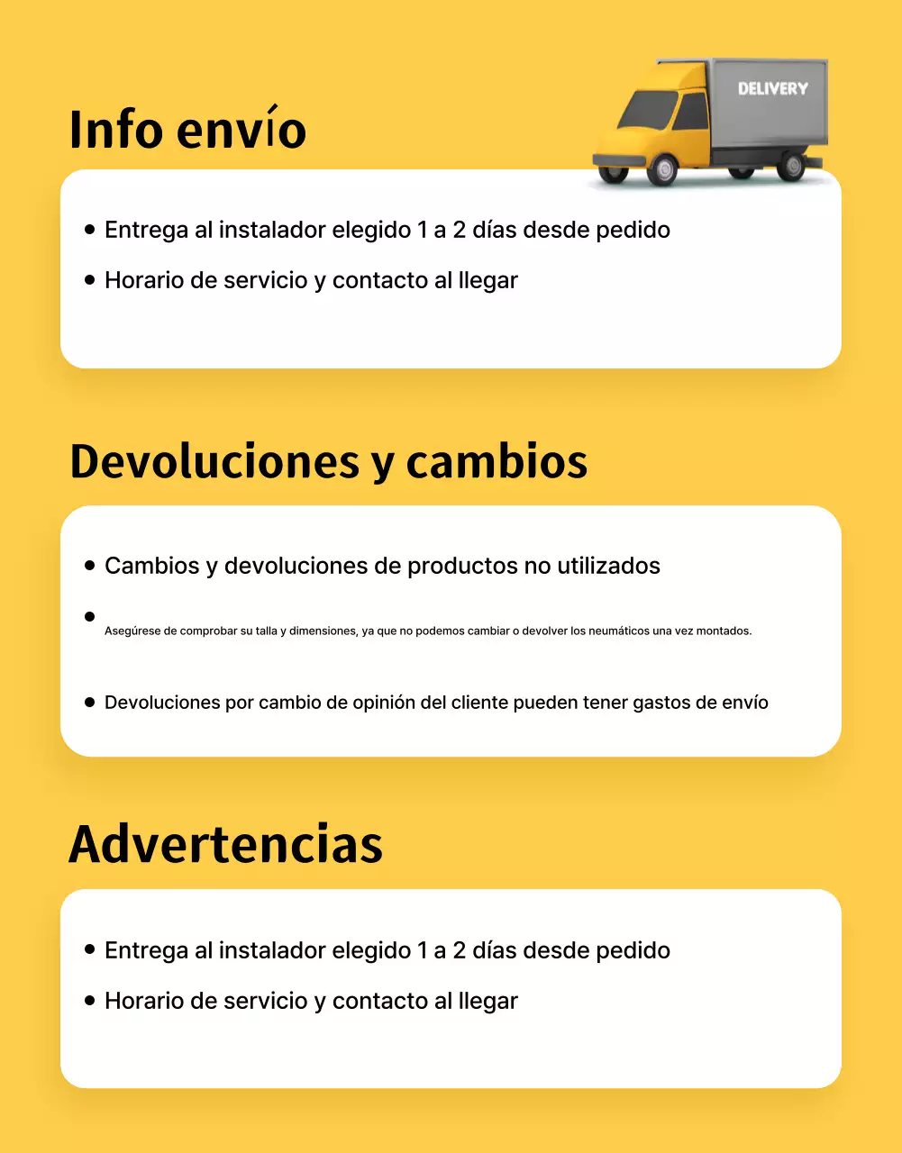 Anuncio de coche moderno amarillo