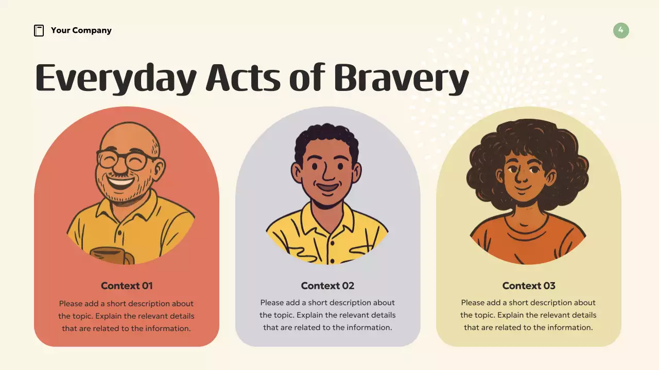 Apresentação de inspiração para modelos retrô laranja