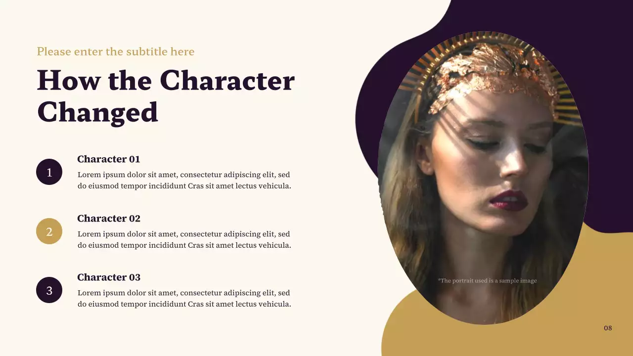 Purple and Brown Classic My Favorite Character Presentation