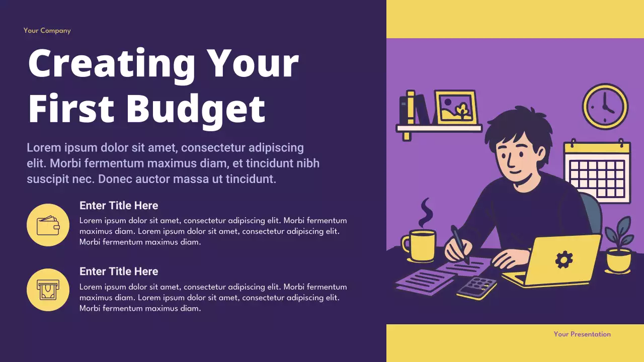 Purple Modern Finance Smart Budgeting Presentation