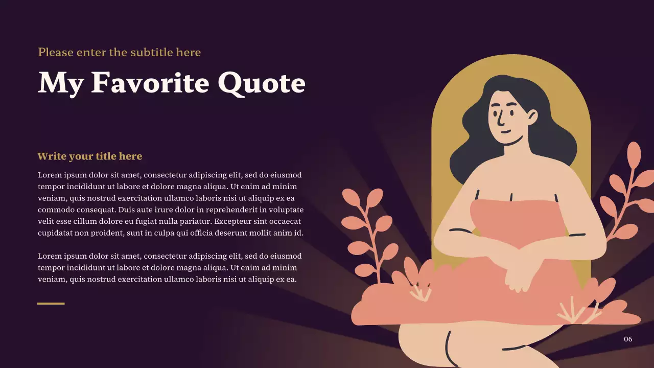 Purple and Brown Classic My Favorite Character Presentation