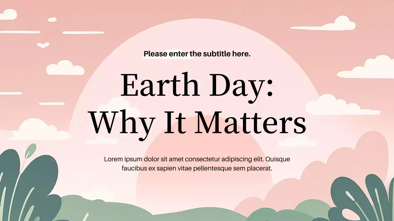Pink Aesthetic Earth Day Lecture Presentation