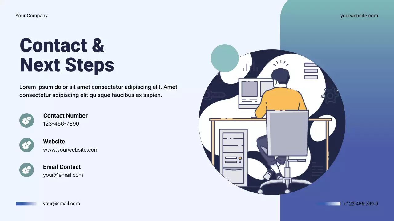 Navy Modern Business Annual Plan Presentation