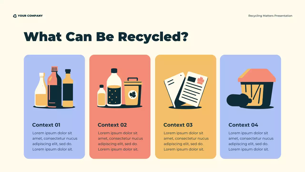 Green Modern Illustrative Eco-Friendly Recycling  Presentation